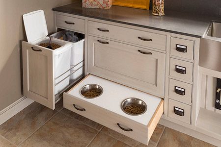 Hideaway Pet dishes and food storage