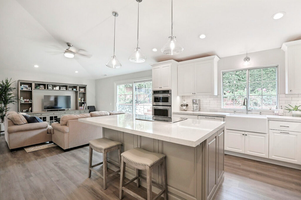 Kitchen island with seating