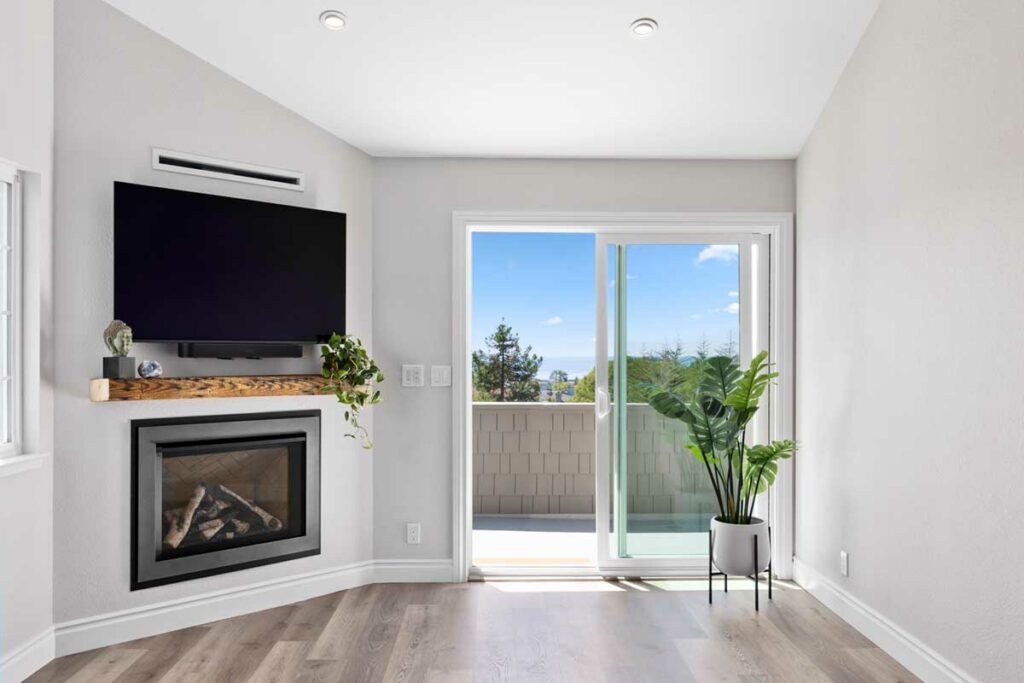 Living Room & Fireplace After Remodel