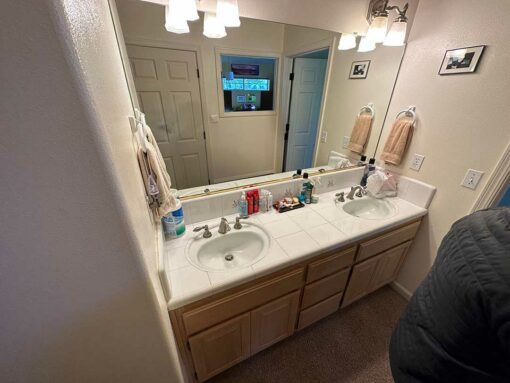 BEFORE - Jack and Jill Bathroom Remodel in Soquel, CA