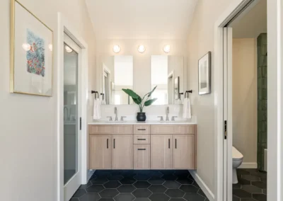 Modern Primary Bathroom Remodel in Aptos, CA with Warm, Inviting Design