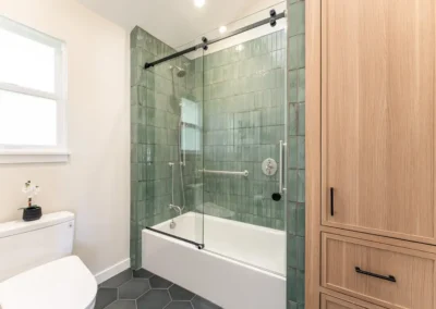 Modern Primary Bathroom Remodel in Aptos, CA with Warm, Inviting Design