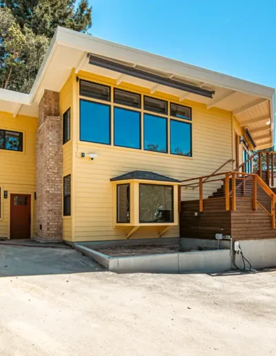 AFTER - Mid-Century Mountain Home Exterior Remodel in the Santa Cruz Mountains