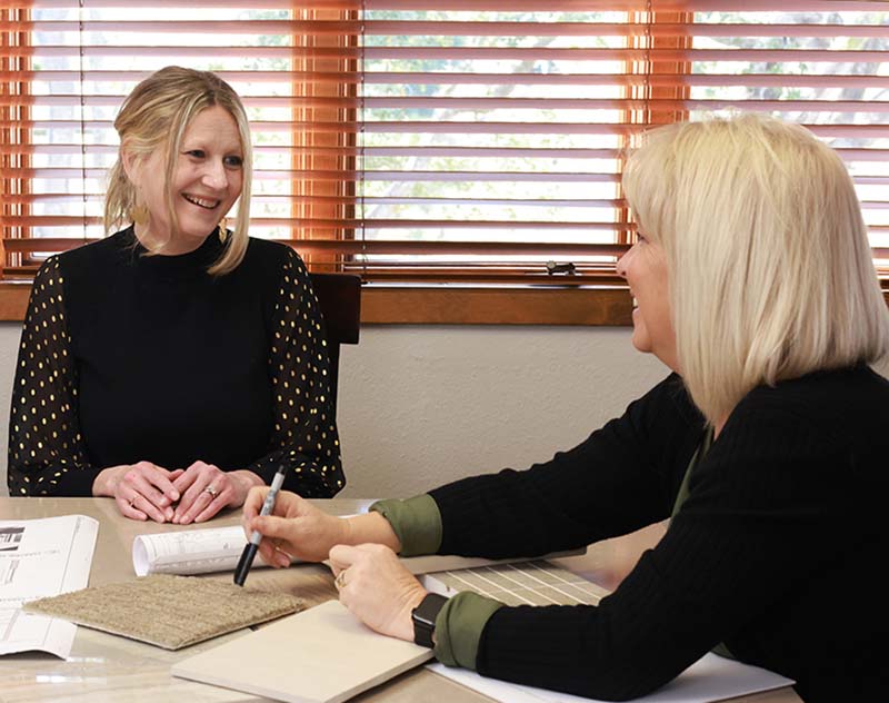A client consultation in the office.