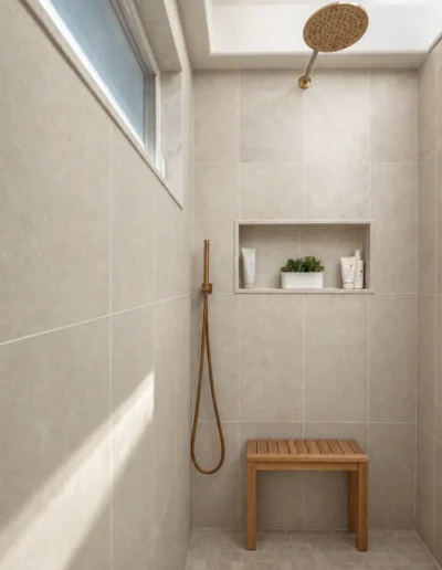 Spa-Like Contemporary Primary Bathroom Remodel in Rio Del Mar, CA